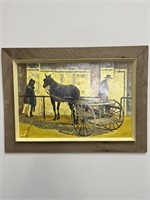 Original framed oil on board by John E. Poti. 44