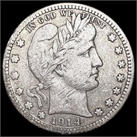 1914-S Barber Quarter LIGHTLY CIRCULATED