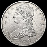 1839 Capped Bust Half Dollar CLOSELY UNCIRCULATED