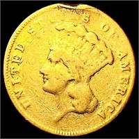 1855 $3 Gold Piece NICELY CIRCULATED