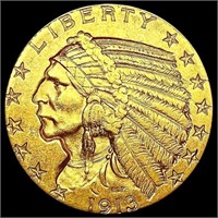 1913 $5 Gold Half Eagle CLOSELY UNCIRCULATED