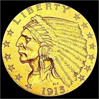 1915 $2.50 Gold Quarter Eagle CHOICE AU