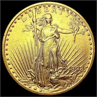 1908 $20 Gold Double Eagle CLOSELY UNCIRCULATED