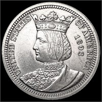 1893 Isabella Silver Quarter UNCIRCULATED