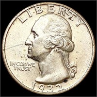 1932-D Washington Silver Quarter NEARLY