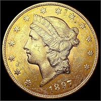 1897-S $20 Gold Double Eagle UNCIRCULATED
