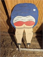Yard Decoration, Woman Bending Over