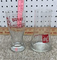 7 up and Pizza Hut glass