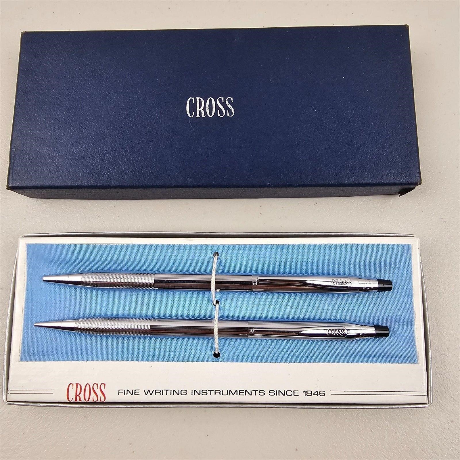 Cross Chrome Silver Pen & Pencil Set