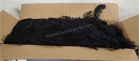 Black ostrich feathers in one box. Approx 100.