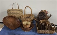 Assorted baskets.
