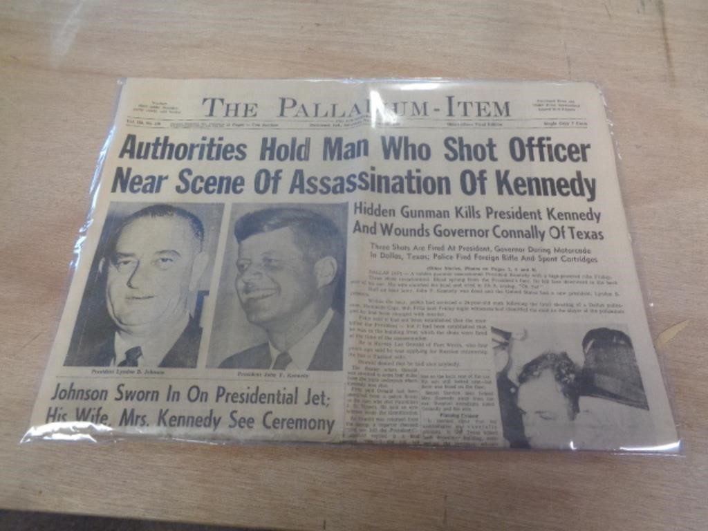 1963 NEWSPAPER / KENNEDY
