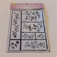 Flexible Stencil - Birds and Flowers