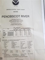 PENOBSCOT BAY AND RIVER NAUTICAL CHART (2PCS)