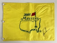 Tiger Woods Autographed 2005 Masters Golf Pin Flag