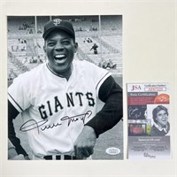Willie Mays Autographed "Giants" Photograph