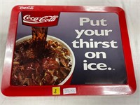 Vtg Coca Cola Advertisement Plexi Glass