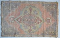 ANTIQUE ORIENTAL CARPET THROW RUG