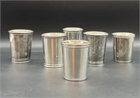 6 SILVER PLATED MINT JULIP CUPS