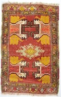 ANTIQUE / VINTAGE ORIENTAL CARPET RUG MAT