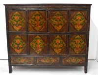 VINTAGE ANGLO INDIAN HAND PAINTED CHEST