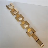 Fine 1940's 14K Gold "BS & G" Tank-Track Bracelet