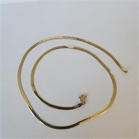 14K Yellow Gold Flat-Weave Chain - 15 3/4 inch