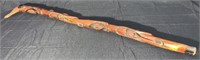 American Folk Art Carved Wooden Cane