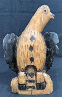Folk Art Carved & Painted Wooden Figure of Eagle