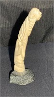 Vintage Inuit Folk Art Carved Bone Sculpture
