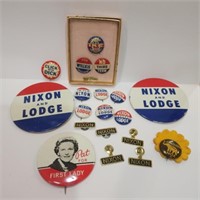 Assortment of Vintage Nixon Political Buttons