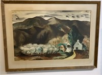 "Adelaide E. Briggs" Mountain Landscape Painting