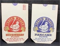 2 Vintage Skaneateles "Better Batter" Flour Sacks