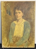 Anna R. Brewster Painting Portrait of Her Niece