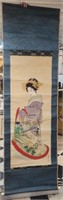 Antique Japanese Painting on Paper & Silk -