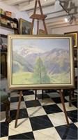 Fine "Th Bischoff" Oil Painting "Lonely Pine"