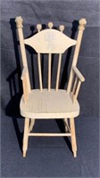 Antique Painted Wood Doll's Arm Chair