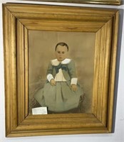 Antique Folk Art Portrait of a Child
