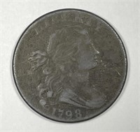 1798 Draped Bust Large Cent Fine F details