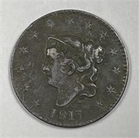 1817 Liberty Matron Head Large Cent Fine F details