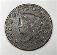 1827 Coronet Liberty Head Large Cent N-5