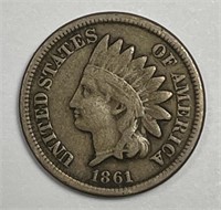 1861 Indian Head Cent Solid Good G+