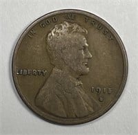 1915-S Lincoln Wheat Cent Fine F