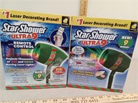 2 NEW Star shower ultra 9 laser lights