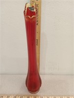 Le Smith? red flame swung glass vase