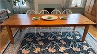 Wonderful yellow pine 9 ft long dining table