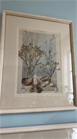 Antique Framed French Ocean Sea  motif engraving