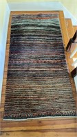 Multicolor striped carpet  rug , nice good sewn