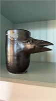 Handmade, blackbird head drinking drinking cup,