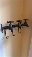 Three metal water, Spicket, coat rack, mounted on